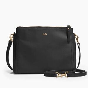 Lo & Sons Pearl Crossbody Black and Gold